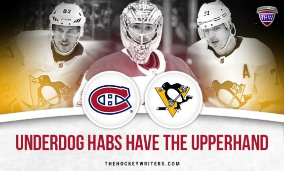 Pittsburgh Penguins and Montreal canadiens Canadiens Sidney Crosby Evgeni Malkin and Carey Price Underdog Habs Have the Upperhand