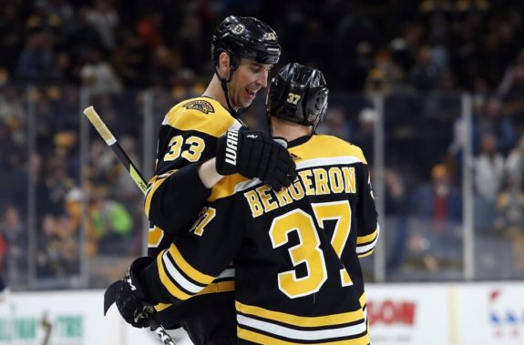 Boston Bruins' Zdeno Chara Patrice Bergeron