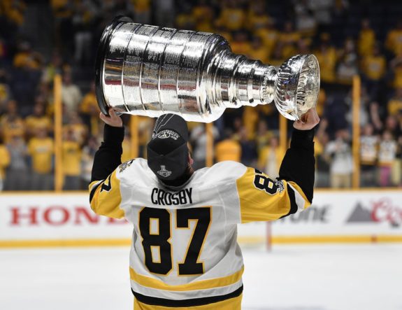 Sidney Crosby Raising the Stanley Cup 