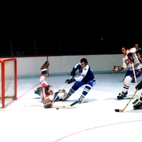 Dave KeonToronto Maple Leafs Ken Dryden Montreal Canadiens