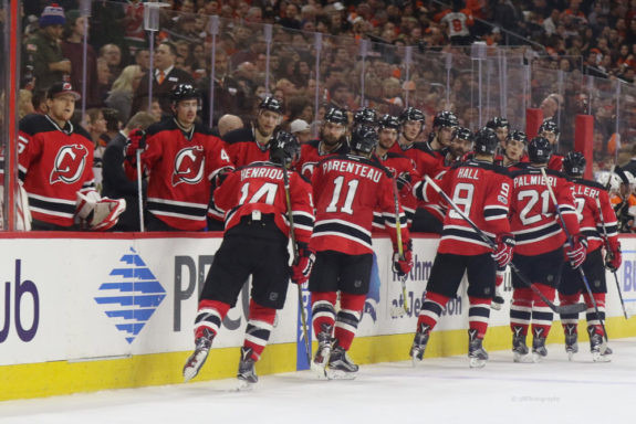 New Jersey Devils bench
