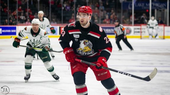 Dominic Turgeon of the Grand Rapids Griffins has received a qualifying offer from Detroit but has yet to accept it.