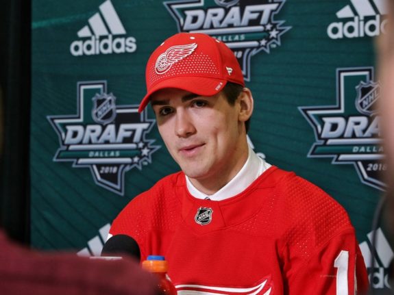 Filip Zadina of the Detroit Red Wings
