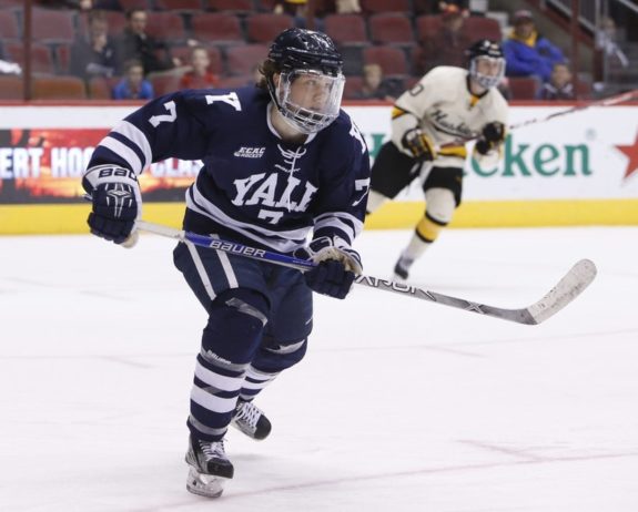 Yale Joe Snively Washington Capitals prospect