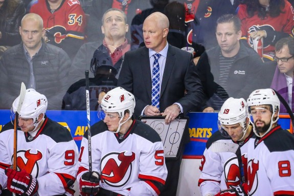 New Jersey Devils head coach John Hynes. (Sergei Belski-USA TODAY Sports)