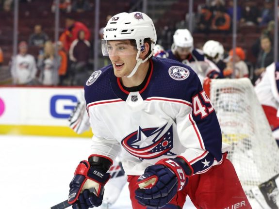 Lukas Sedlak #45, Columbus Blue Jackets