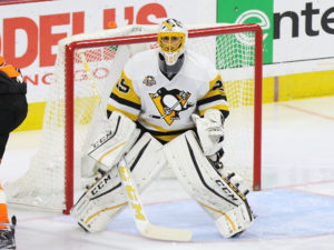 (Amy Irvin/The Hockey Writers) Expect to hear more and more chatter about Marc-Andre Fleury becoming a Golden Knight if the Penguins are unable to move him prior to the trade deadline on Feb. 28.