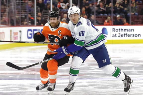 Markus Granlund Canucks Claude Giroux Flyers