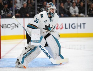 Martin Jones had a monstrous start to the seson. (Gary A. Vasquez-USA TODAY Sports)