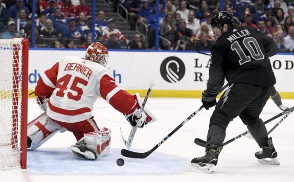 Detroit Red Wings Jonathan Bernier Tampa Bay Lightning J.T. Miller
