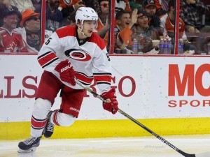 Peters said Noah Hanifin played well on the world stage (Amy Irvin / The Hockey Writers)