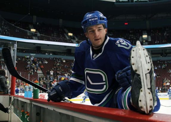 Rick Rypien #37 of the Vancouver Canucks