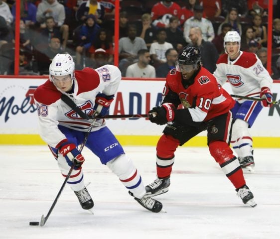 Ottawa Senators Anthony Duclair Montreal Canadiens Cale Fleury