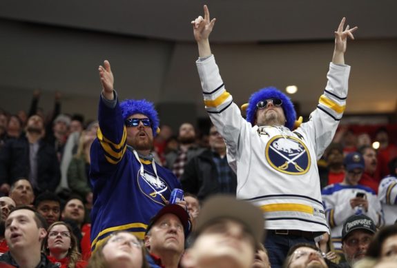 Buffalo Sabres fans celebrate