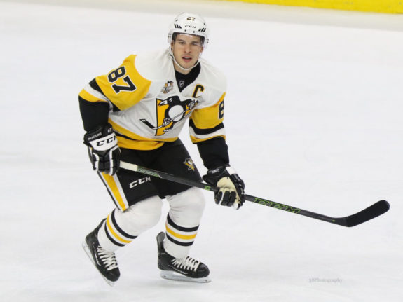 (Amy Irvin/The Hockey Writers) Sidney Crosby was held off the scoresheet for the first time this season in Tuesday's come-from-behind win over Edmonton — which happened to be his first-ever matchup with McDavid — but expect Crosby to get back on the board tonight against Minnesota.
