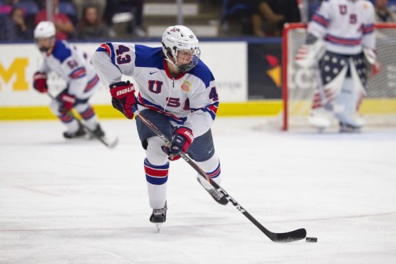 NHL prospect Luke Hughes could join the United States Olympic Hockey team.