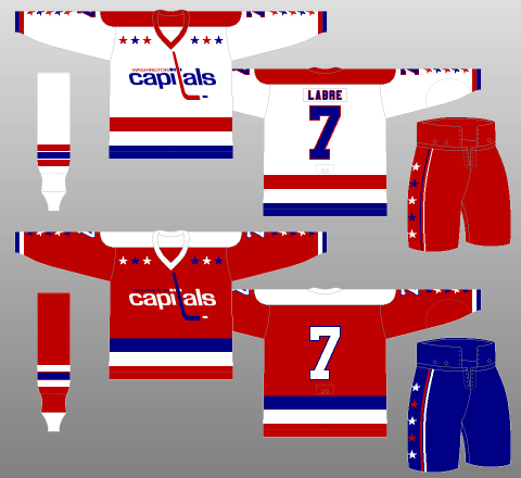 Washington Capitals 1974-75 Jerseys