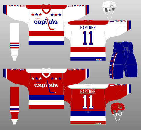 Washington Capitals 1983-85 Jerseys