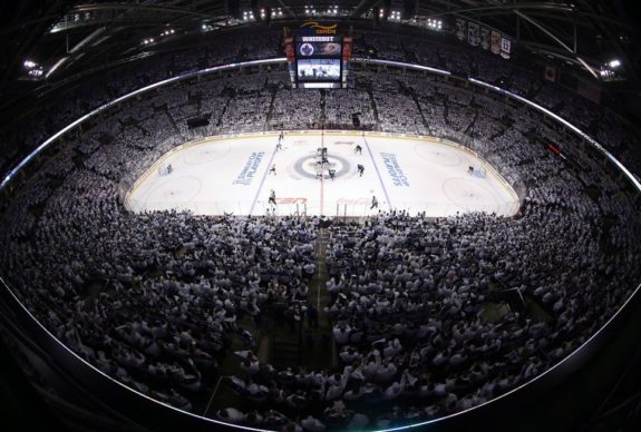 NHL playoff hockey action in Winnipeg