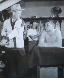 Punch Imlach with Jean Beliveau "The greatest player I ever coached."