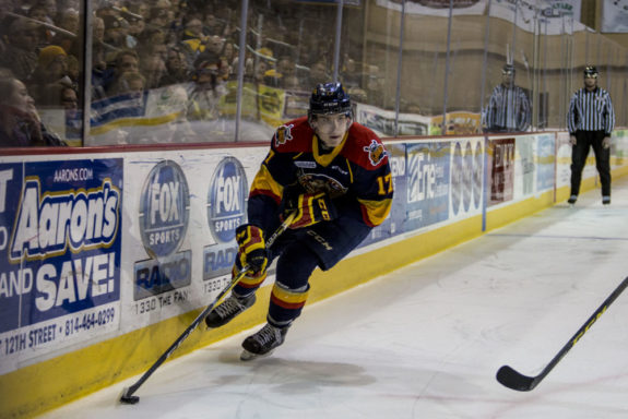 Taylor Raddysh of the Erie Otters