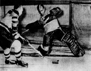 Marv Edwards makes a great save on his night.