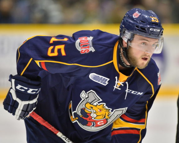 Dylan Sadowy of the Barrie Colts.