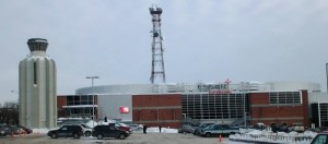 Outside the Essar Centre in Sault Ste Marie, Ontario. Photo Courtesy: Dave Jewell THW
