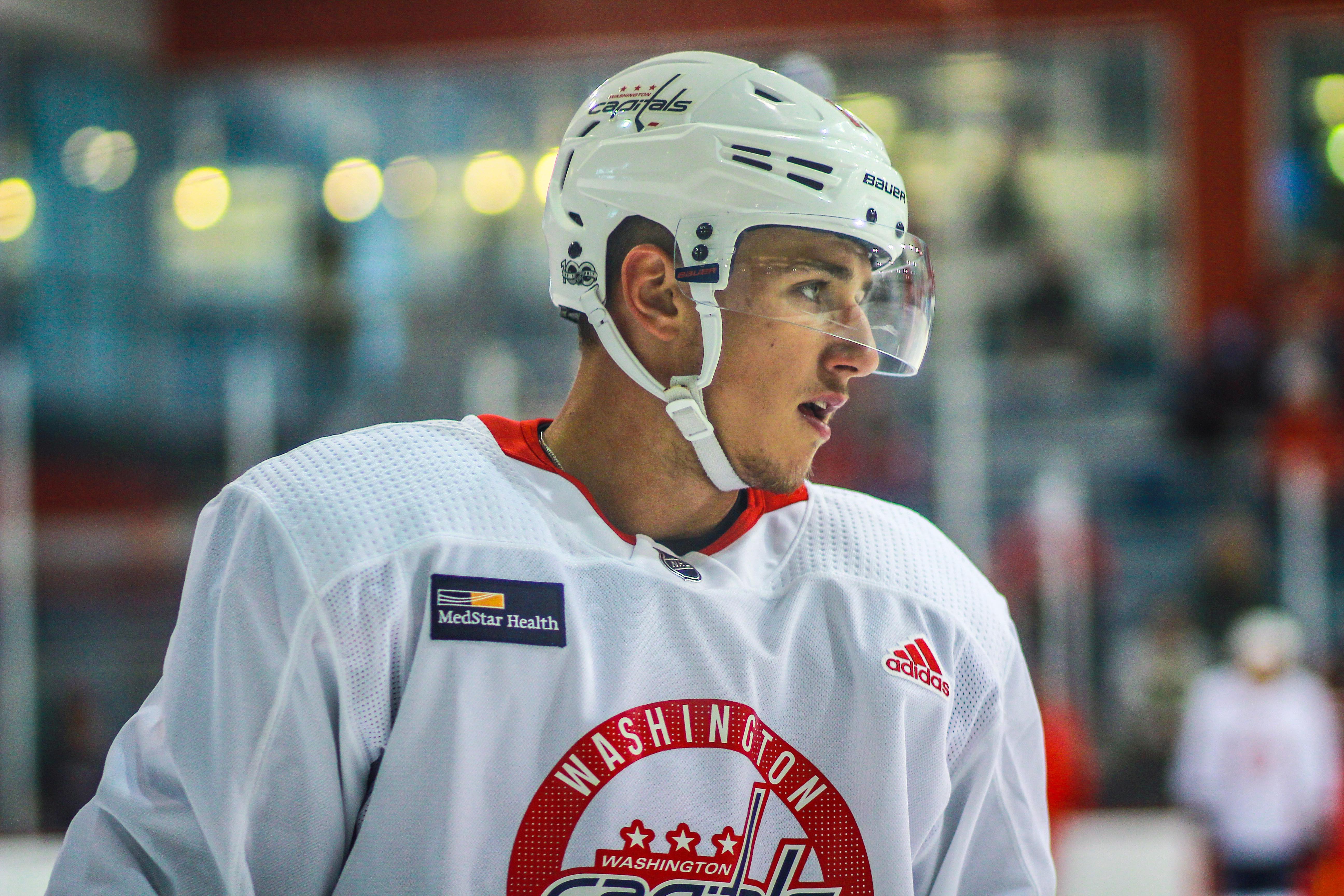 Washington Capitals' Jakub Vrana Shakes 