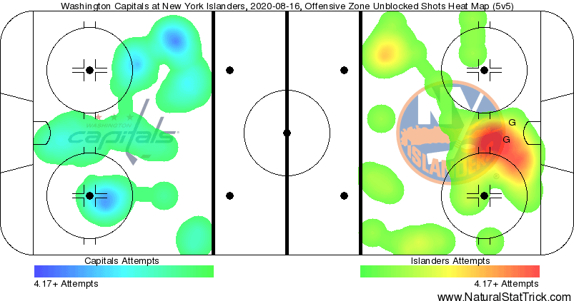Caps Isles Game 3 Heatmap
