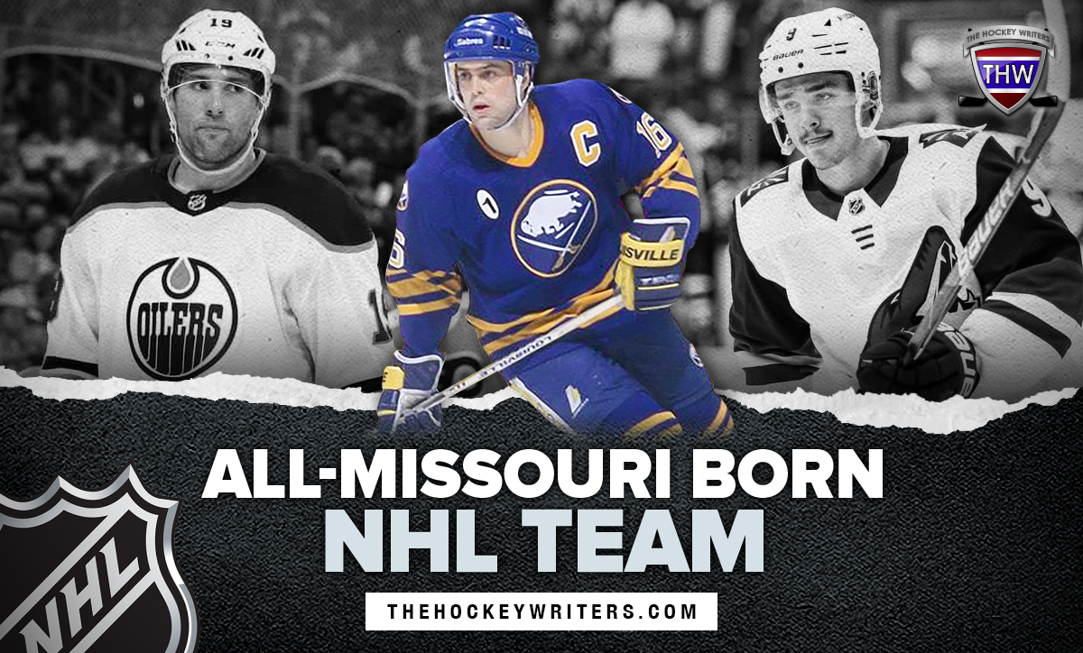 All-Missouri Born NHL team Pat LaFontaine, Pat Maroon, and Clayton Keller