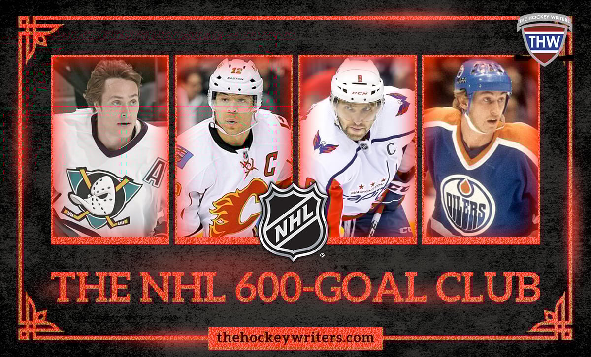 The NHL 600-Goal Club Alex Ovechkin, Jarome Iginla, Temmu Selanne, Wayne Gretzky