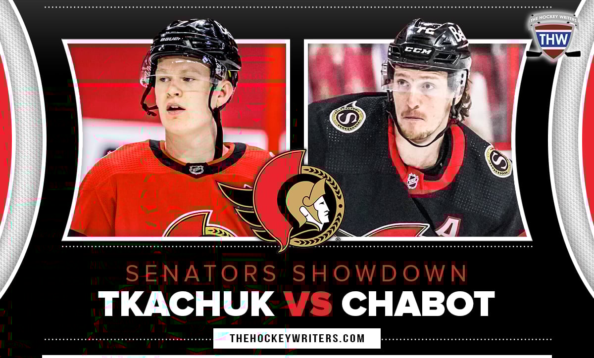 Thomas Chabot and Brady Tkachuk Ottawa Senators star battle Showdown