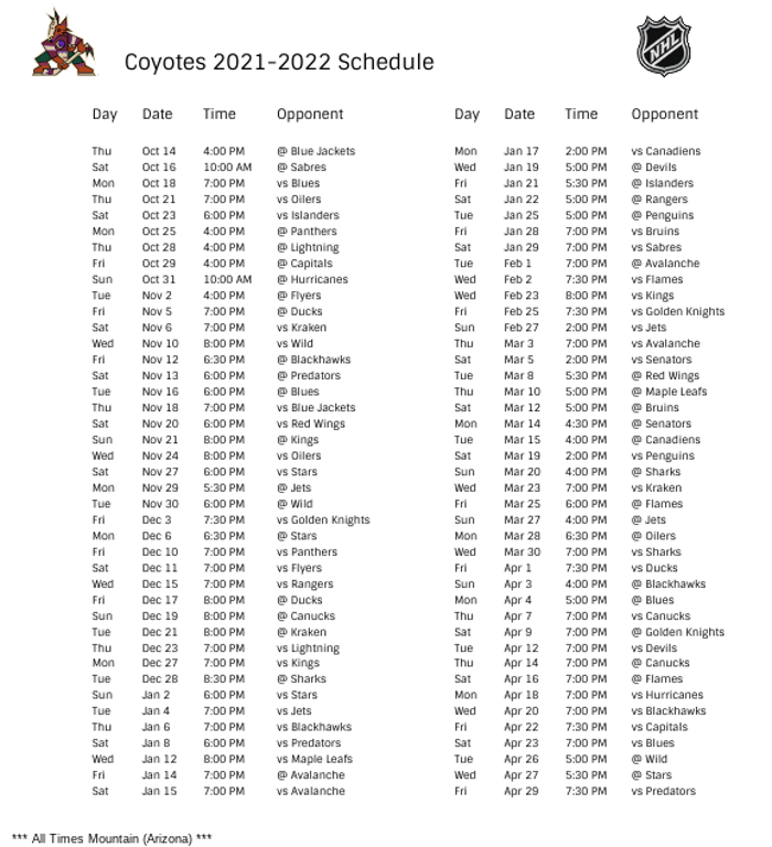 sabres tv schedule