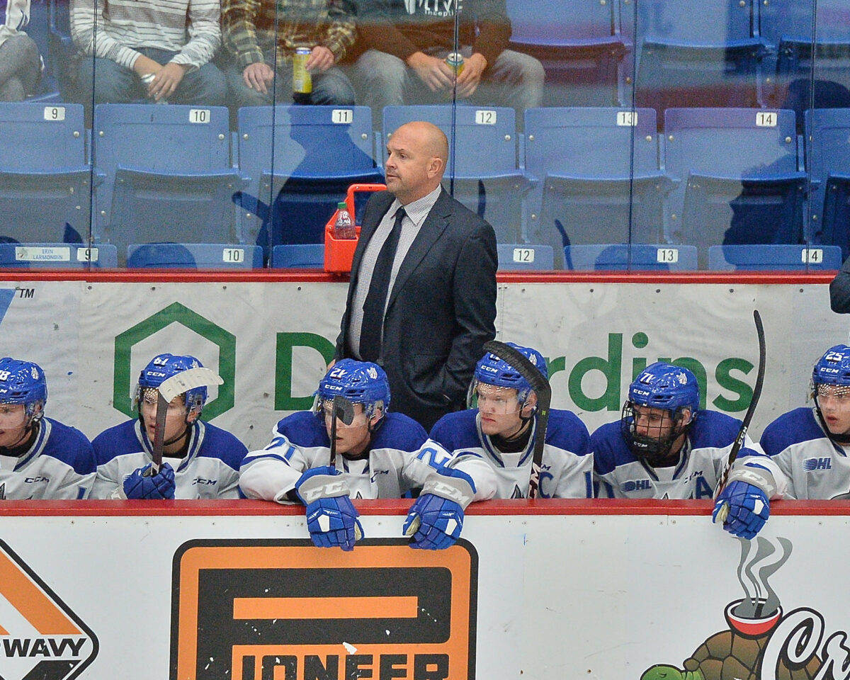Cory Stillman coaching the Sudbury Wolves