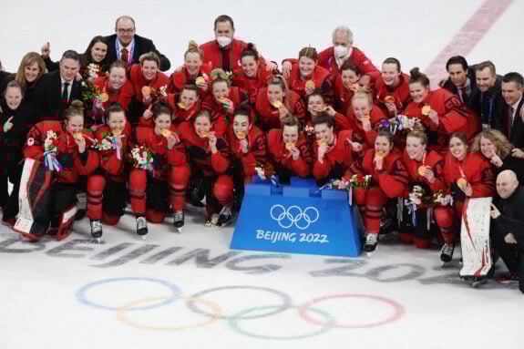 Team Canada Women's Gold Medal 2022 Olympics