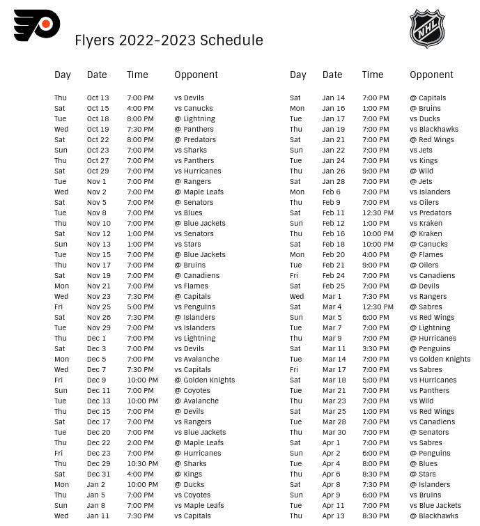 Printable Flyers Schedule 2024 2025 Nhl Playoffs 2024 Schedule