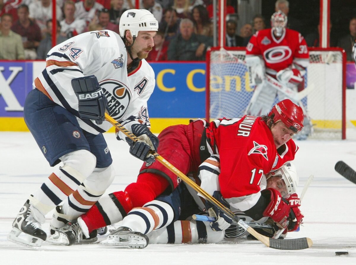 Ryan Smyth Edmonton Oilers Rod Brind'Amour Carolina Hurricanes