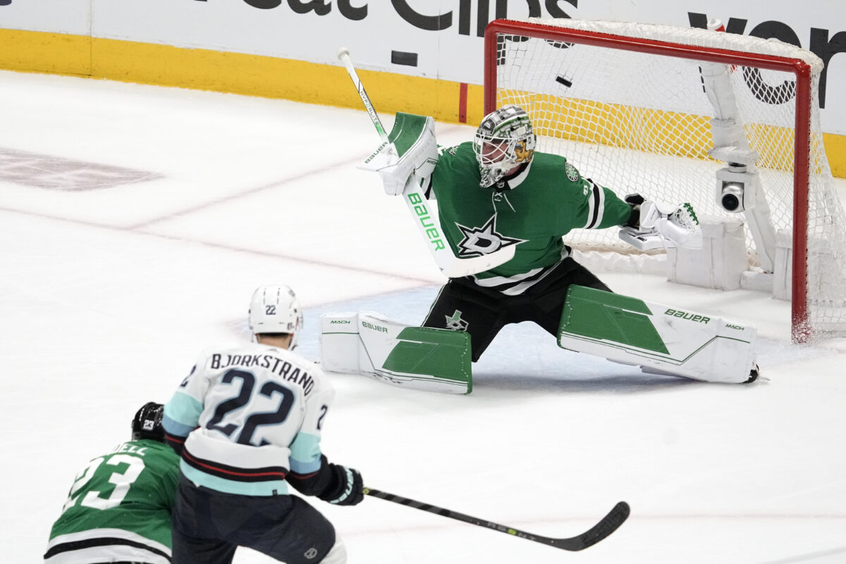 Jake Oettinger Dallas Stars Oliver Bjorkstrand Seattle Kraken