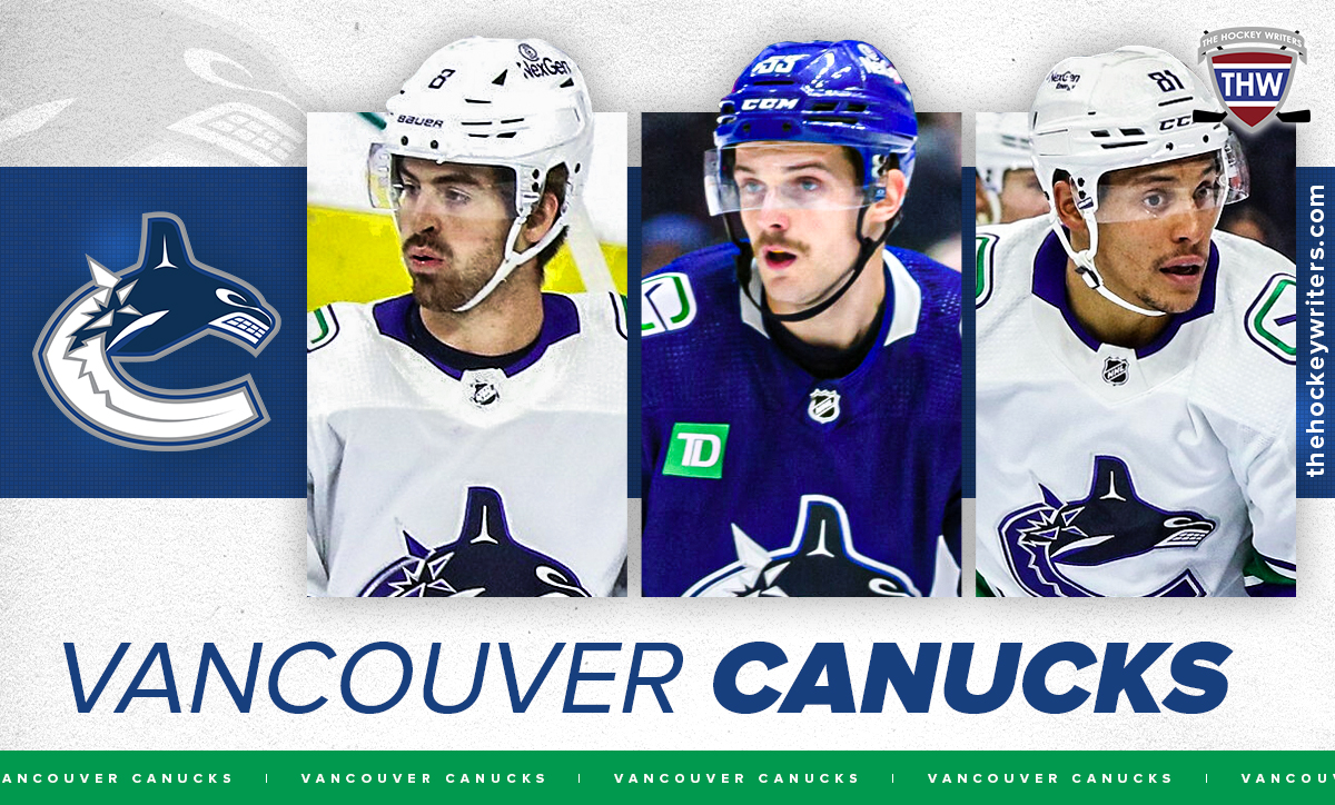 Conor Garland, Teddy Blueger and Dakota Joshua Vancouver Canucks