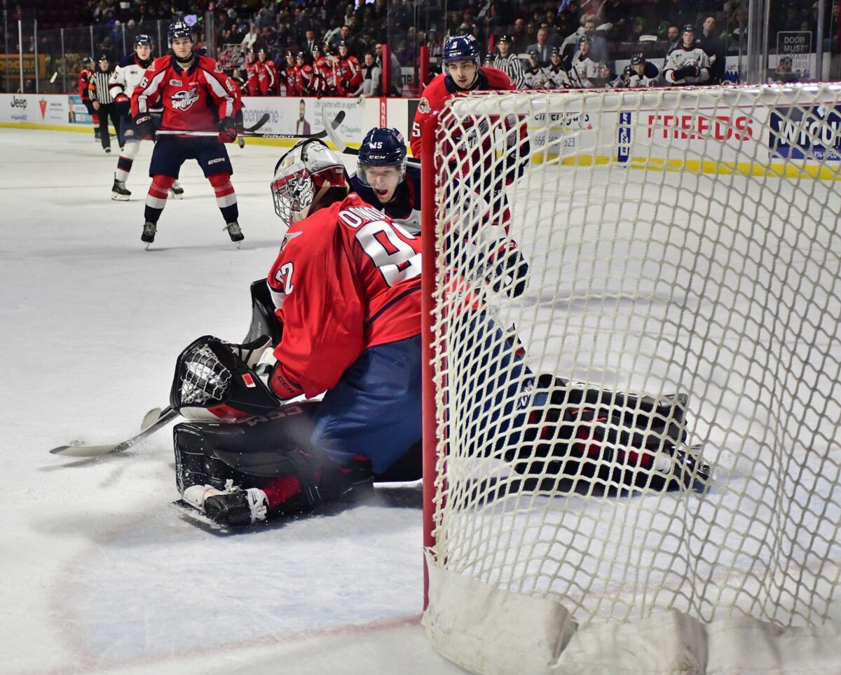 Windsor Spitfires' goaltender Max Donoso