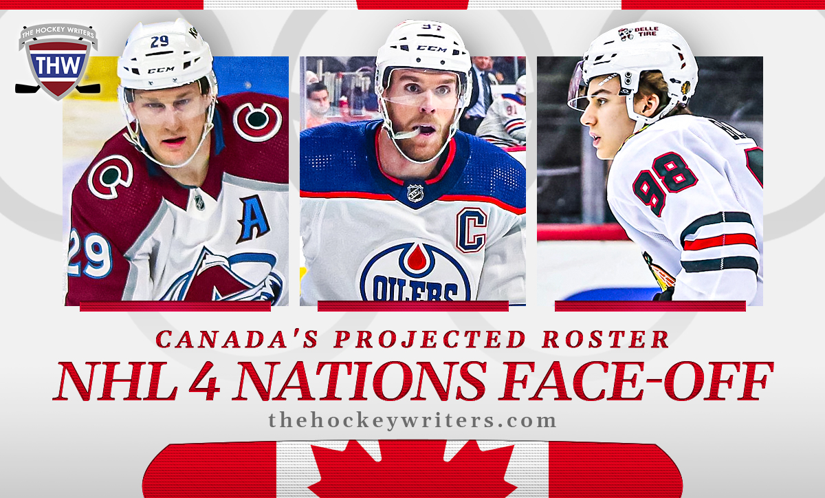 Canada's Projected Roster for the NHL 4 Nations Face-Off Connor McDavid, Nathan MacKinnon, and Connor Bedard