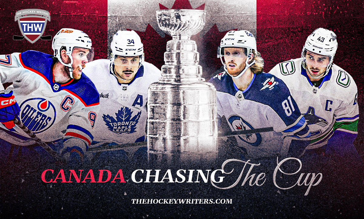 Connor McDavid, Auston Matthews, Quinn Hughes, and Kyle Connor Canada Chasing The Stanley Cup