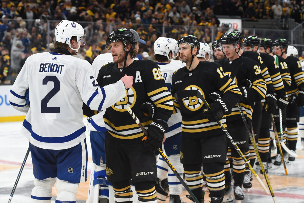 Toronto Maple Leafs Boston Bruins Handshake