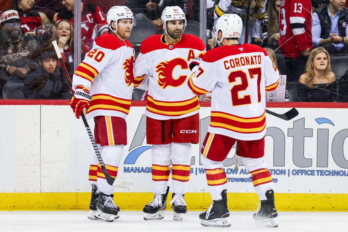 Blake Coleman Nazem Kadri Matt Coronato Calgary Flames