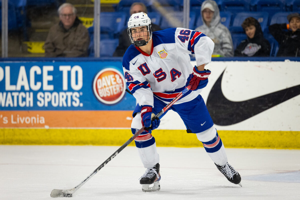 Detroit Red Wings draft target Cole McKinney of Team USA