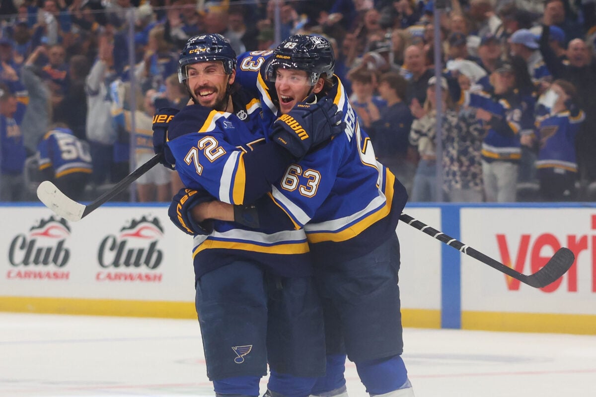 Jake Neighbours Justin Falk St. Louis Blues