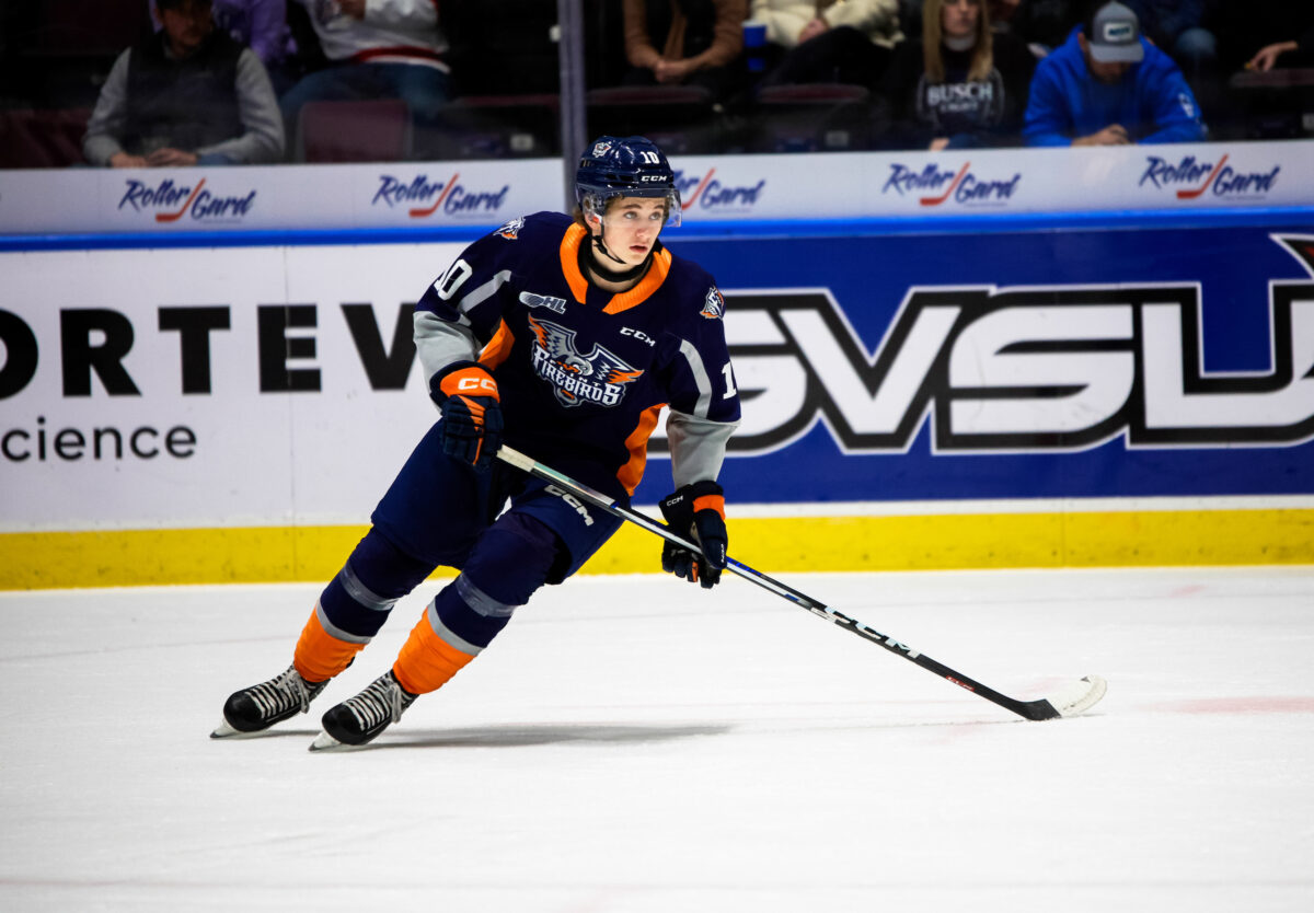 Detroit Red Wings draft target Jimmy Lombardi of the Flint Firebirds