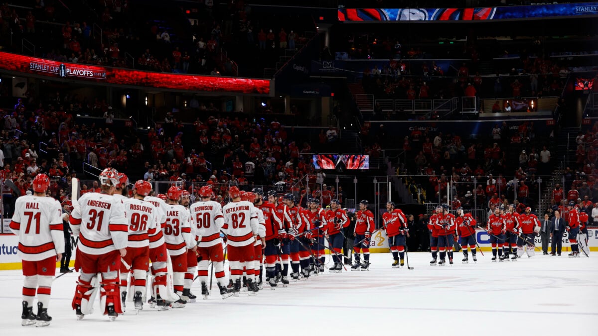 Carolina Hurricanes Washington Capitals Handshake 2025 Playoffs