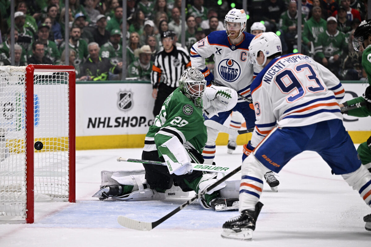 Ryan Nugent-Hopkins Edmonton Oilers Jake Oettinger Dallas Stars